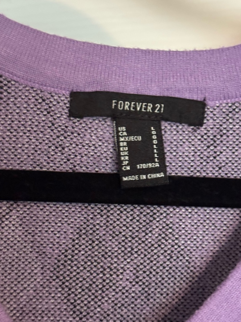 Forever 21 Lavender Argyle Crop Top & Mini Skirt Set - Picture 3 of 8